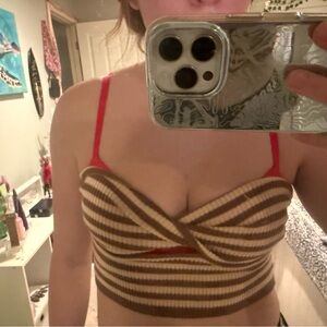 Super cute brown tube top new!!!